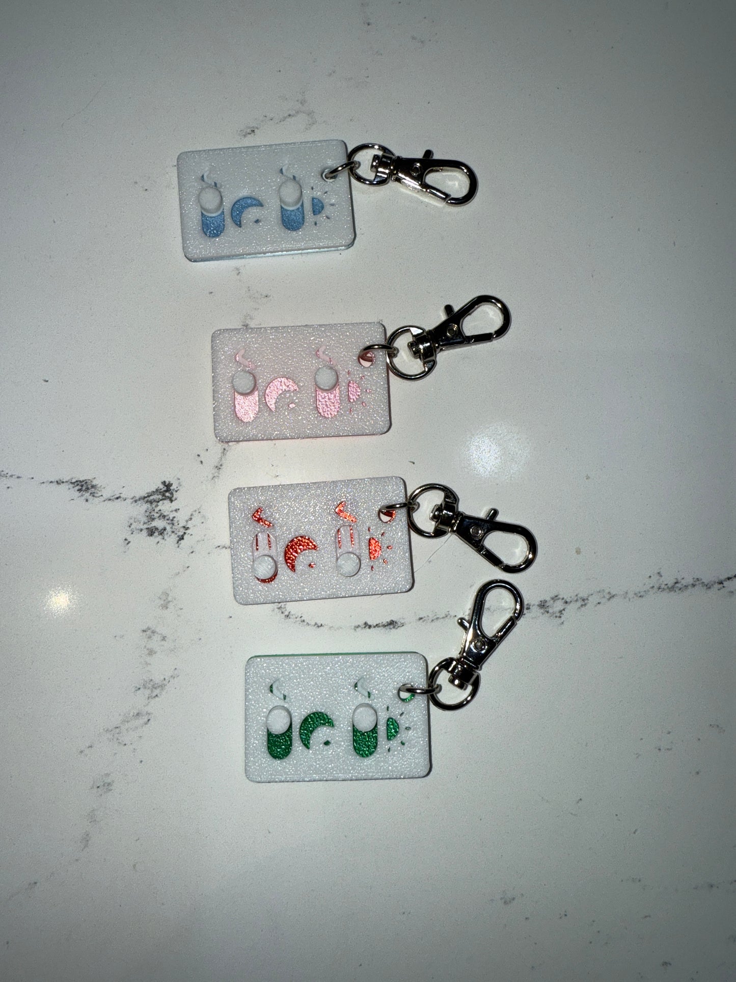 Pill reminder keyring