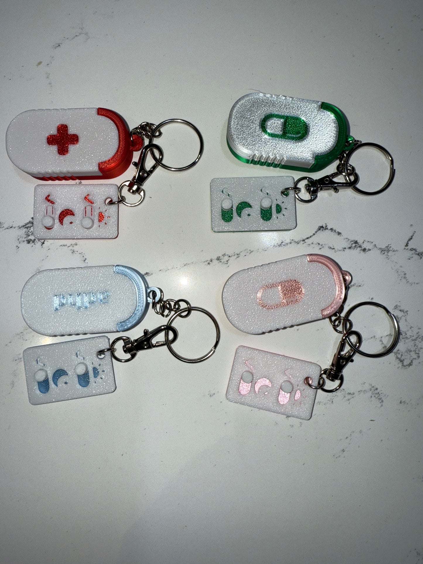 Pill reminder keyring