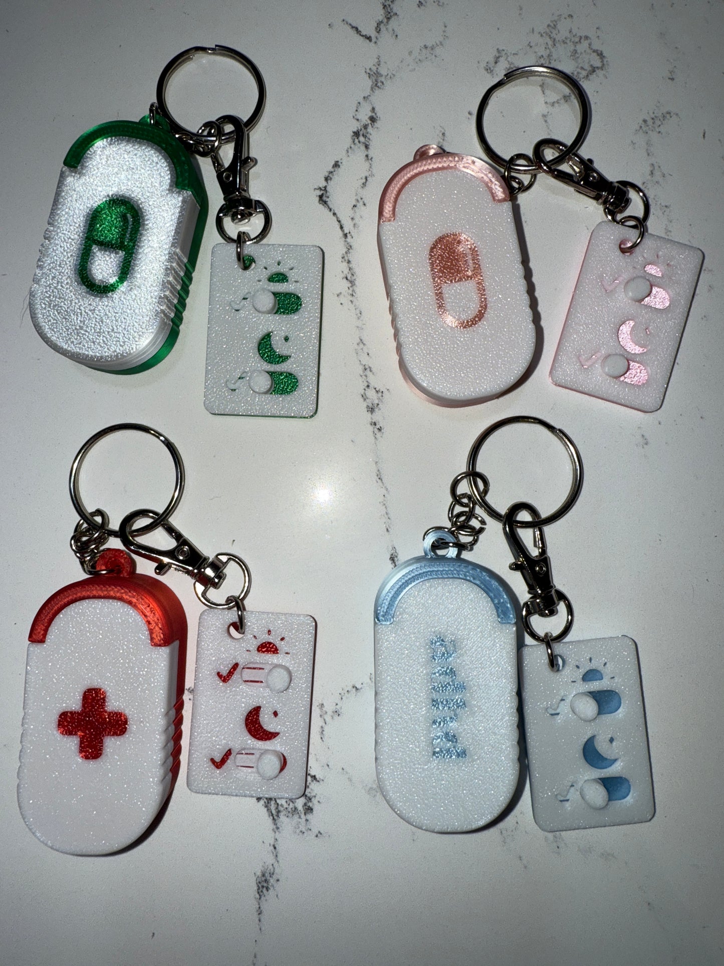 Pill reminder keyring