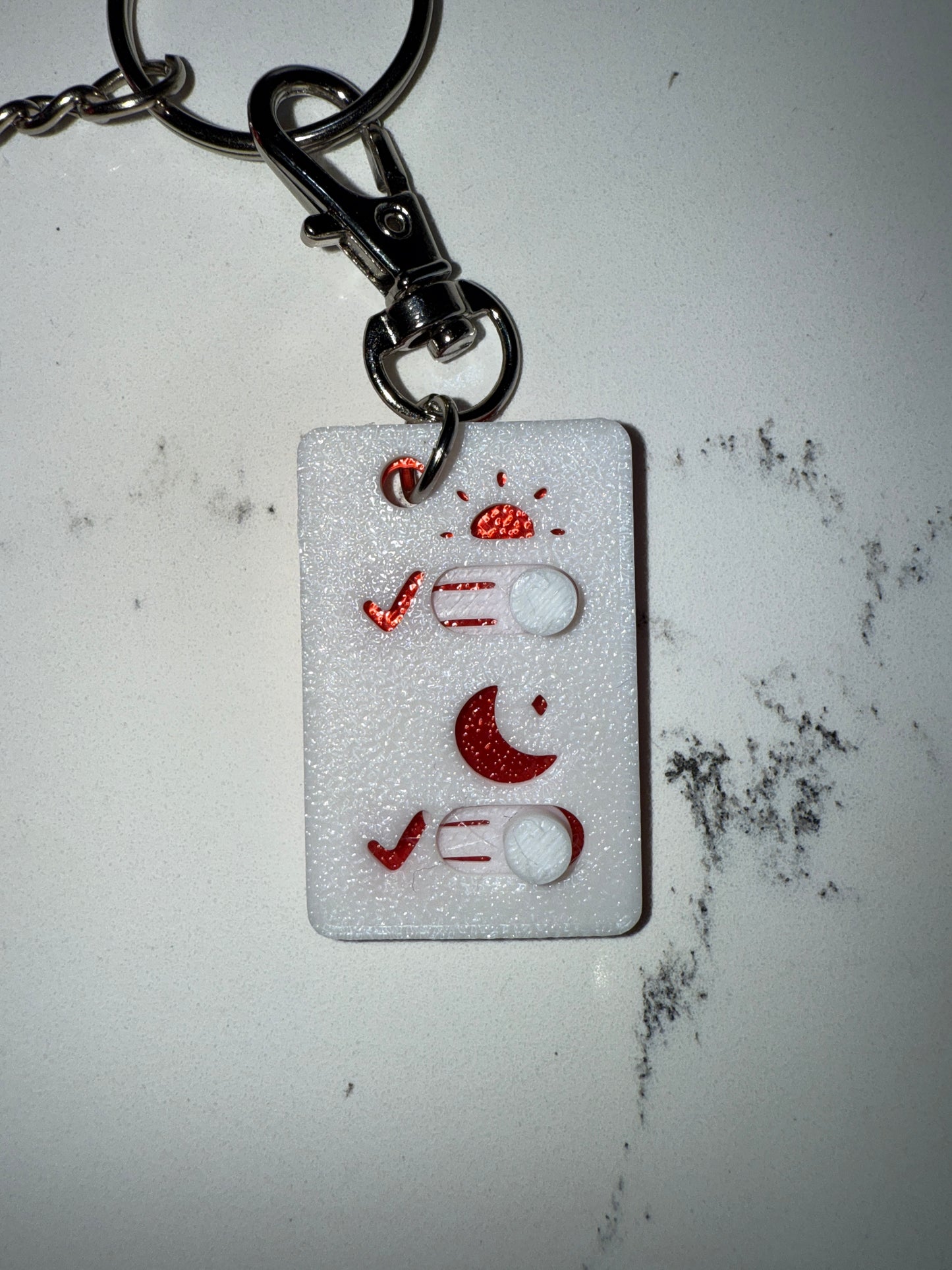 Pill reminder keyring