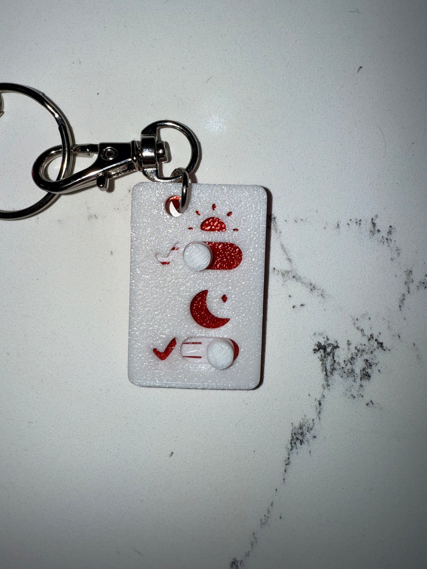Pill reminder keyring