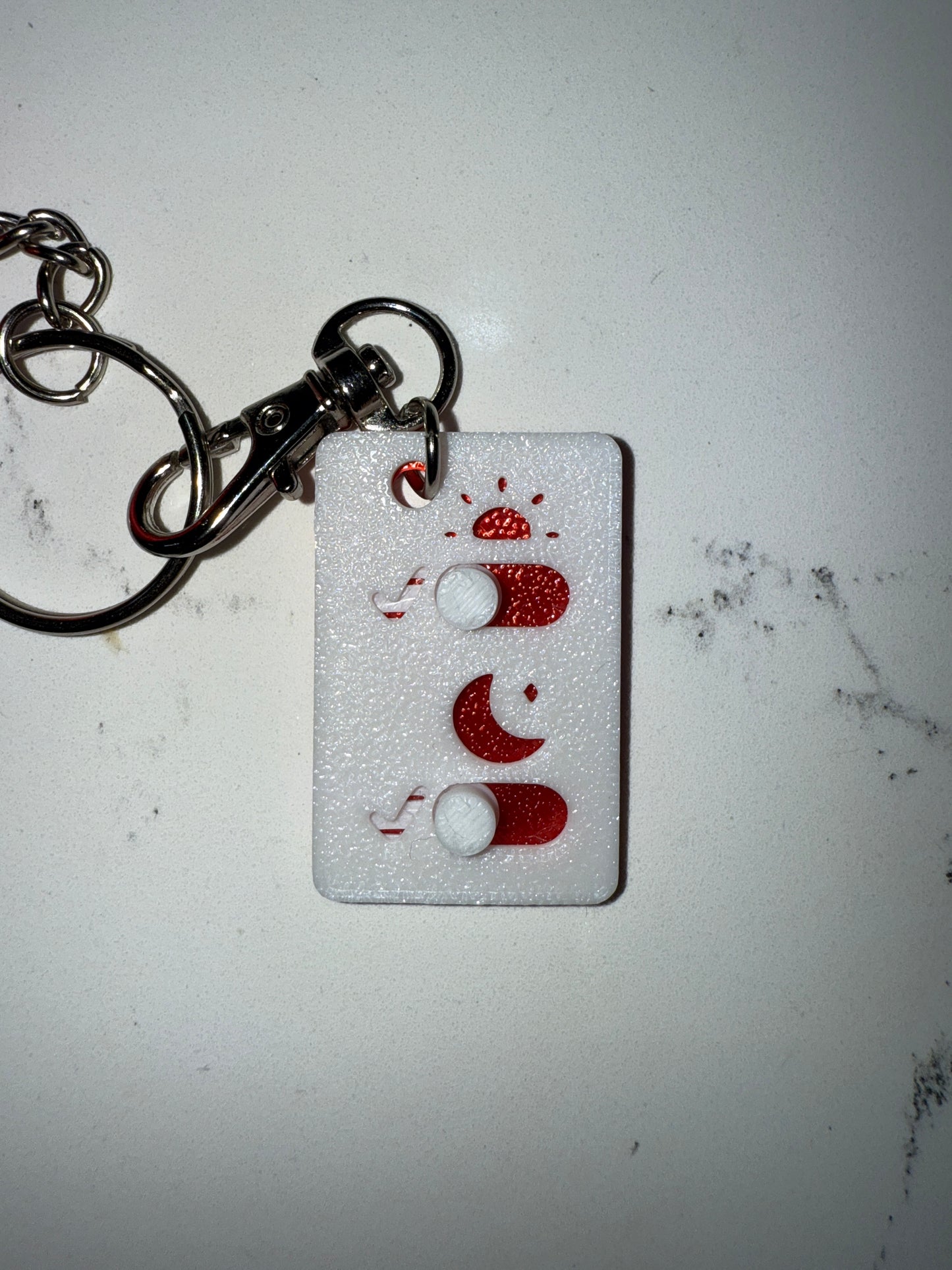 Pill reminder keyring