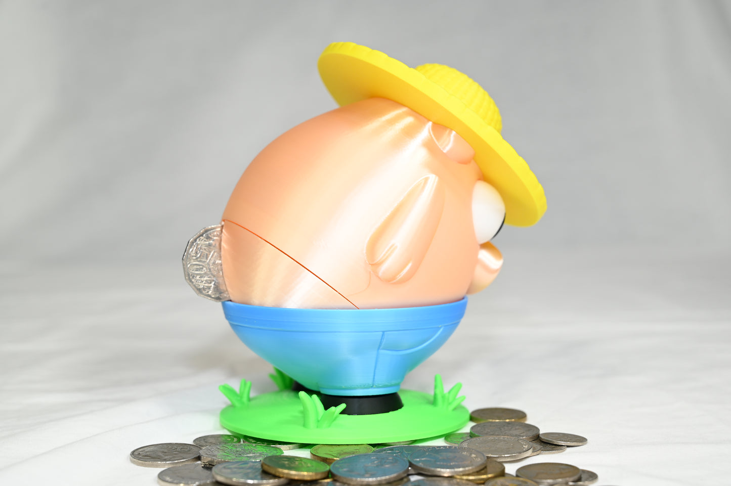 Farmer pig money box / piggy bank