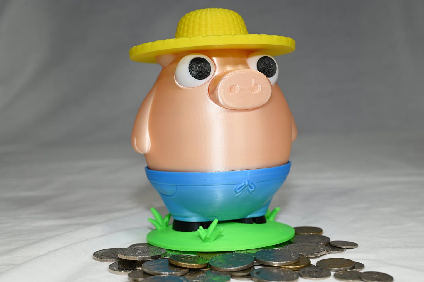 Farmer pig money box / piggy bank