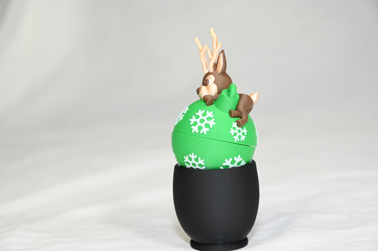 Fun Christmas ornaments, reindeer and cat
