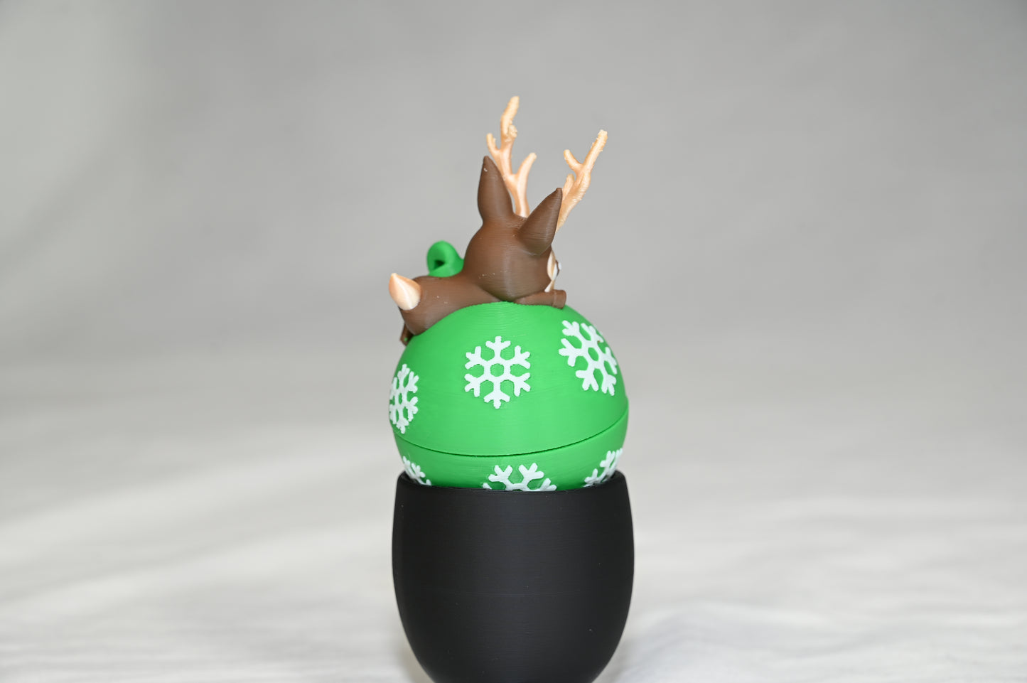 Fun Christmas ornaments, reindeer and cat
