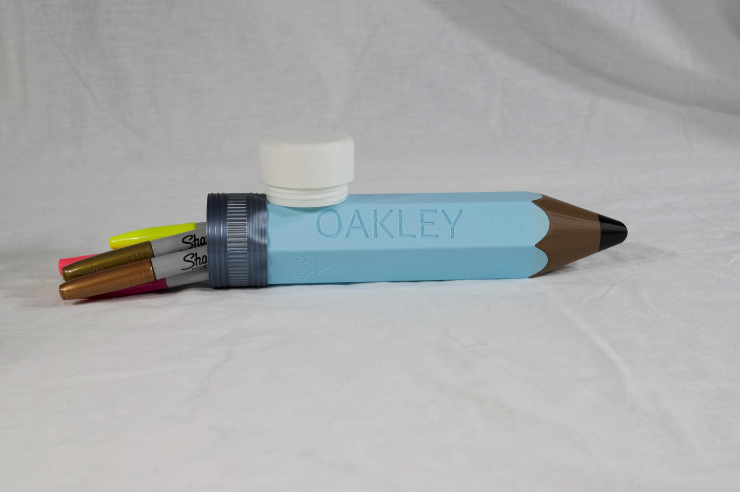 The coolest Pencil case at school or work. Can be produced in just about any colour and for a small fee can have a name included.
