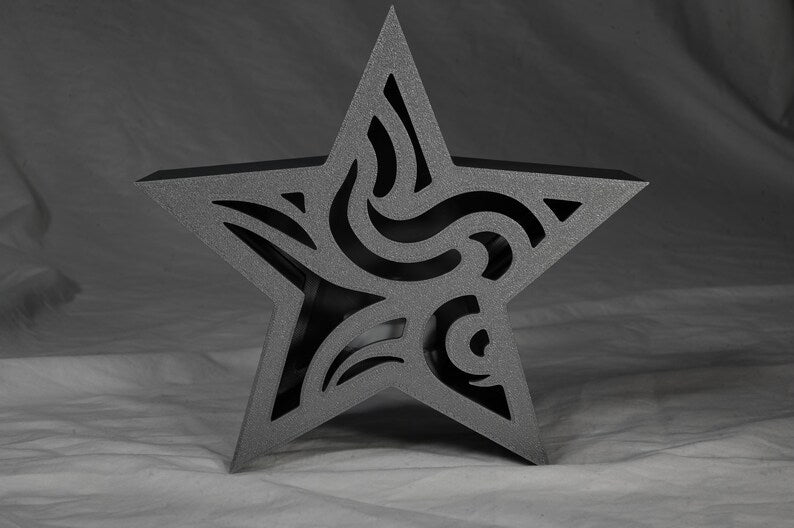 Christmas star with battery tealight candle