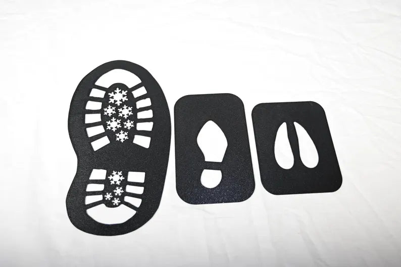 Christmas Footprint Stencils