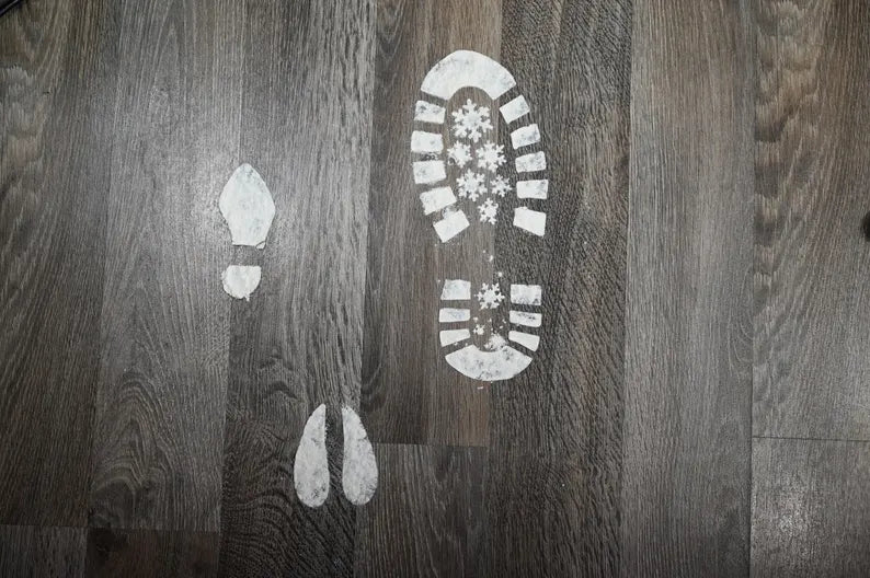 Christmas Footprint Stencils