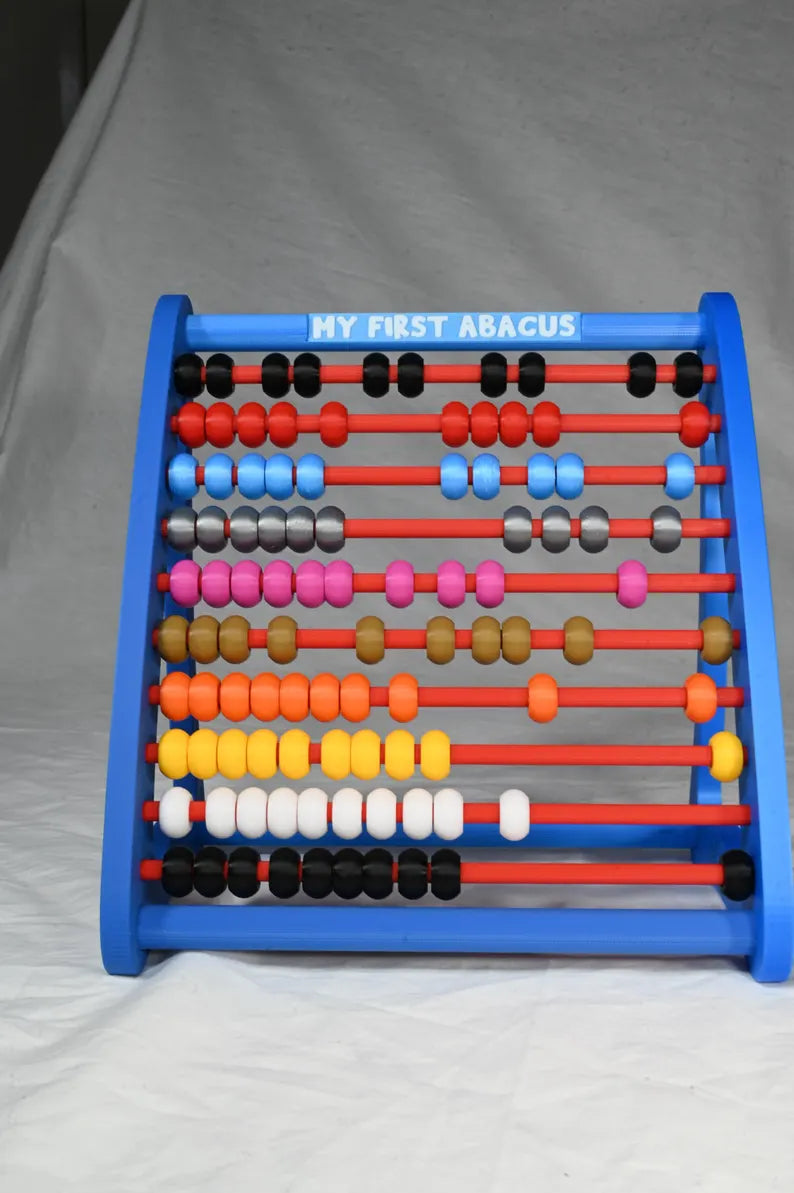 My first abacus. Toddlers toy to play with beads, lots of colours and tactile feeling, perfect for counting and learning