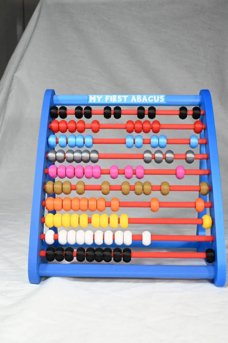 My first abacus. Toddlers toy to play with beads, lots of colours and tactile feeling, perfect for counting and learning