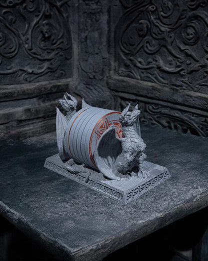 Dragon Drink Coasters complete with 2 dragons designed to hold them. Fun coasters for dungeon and dragons fans.