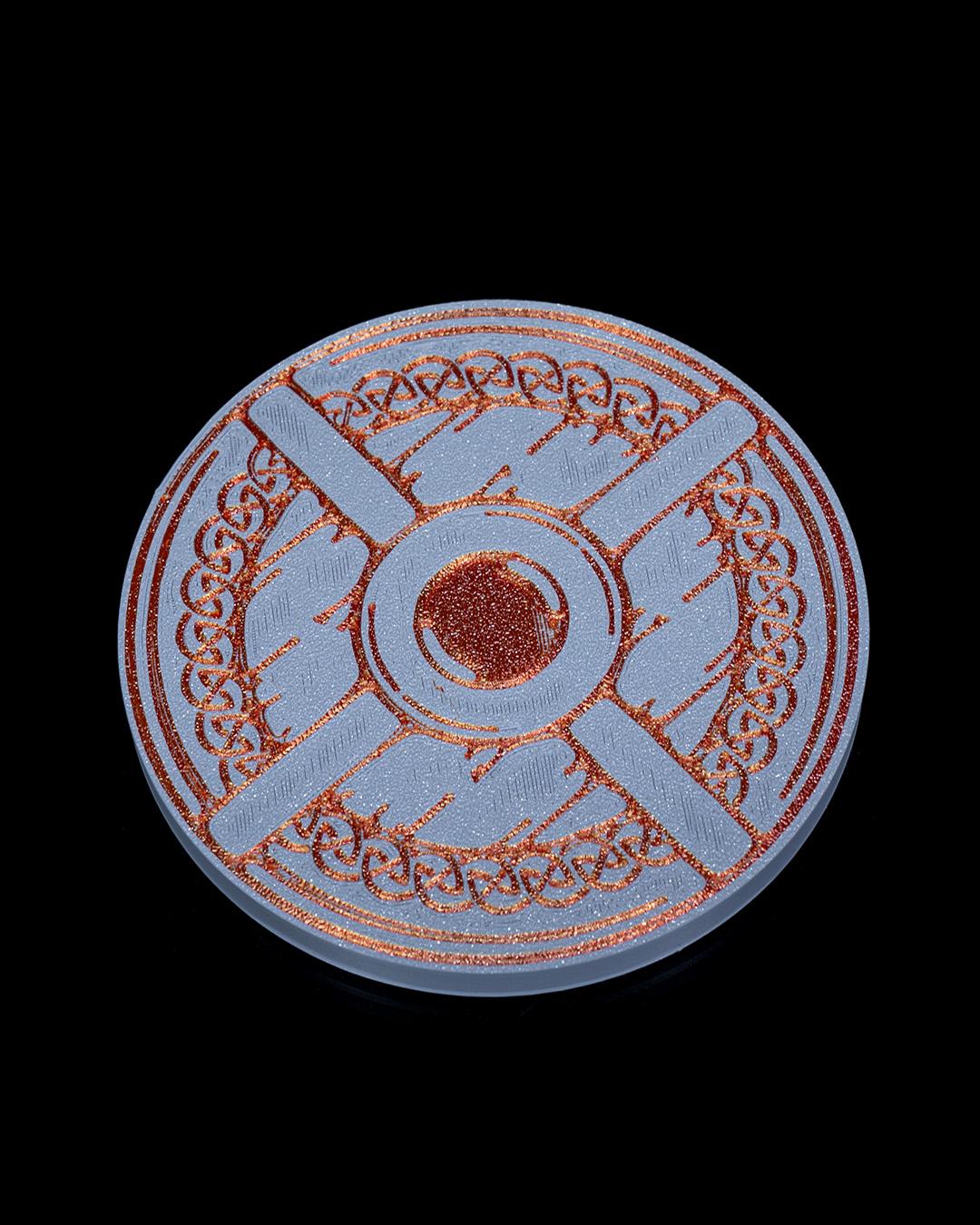 Dragon Drink Coasters complete with 2 dragons designed to hold them. Fun coasters for dungeon and dragons fans.