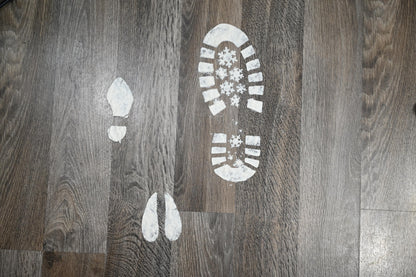 Christmas Footprint Stencils