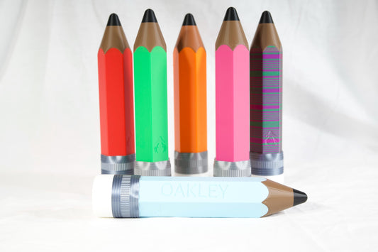 The coolest Pencil case at school or work. Can be produced in just about any colour and for a small fee can have a name included.
