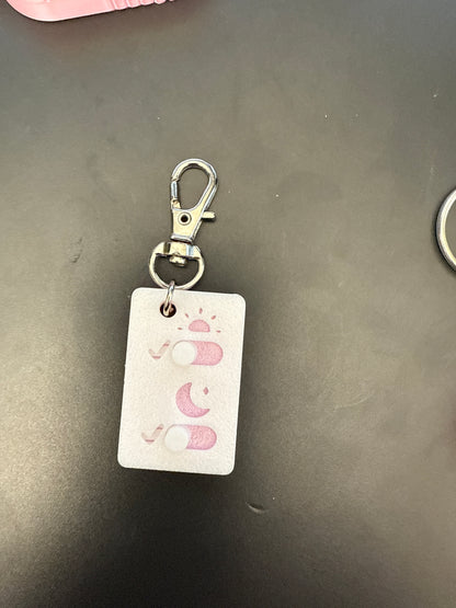 Pill reminder keyring