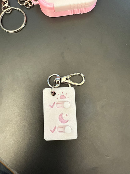Pill reminder keyring