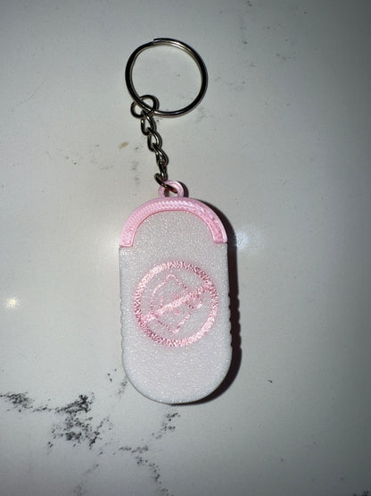 Pill box / containers for keyring. Portable medicine carrier