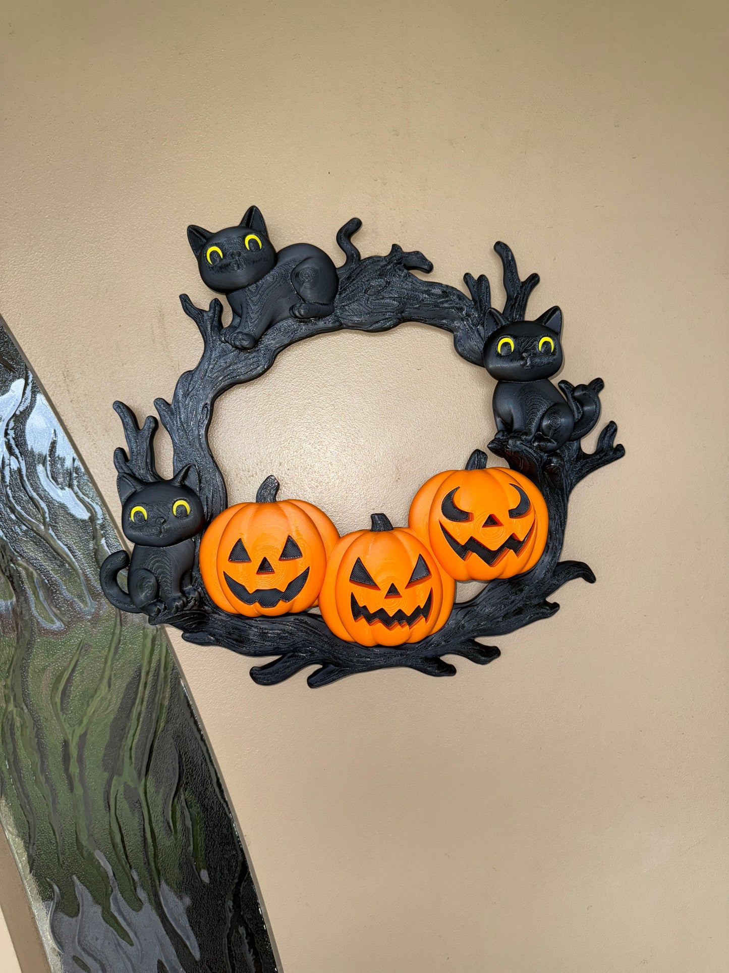 Halloween door wreath