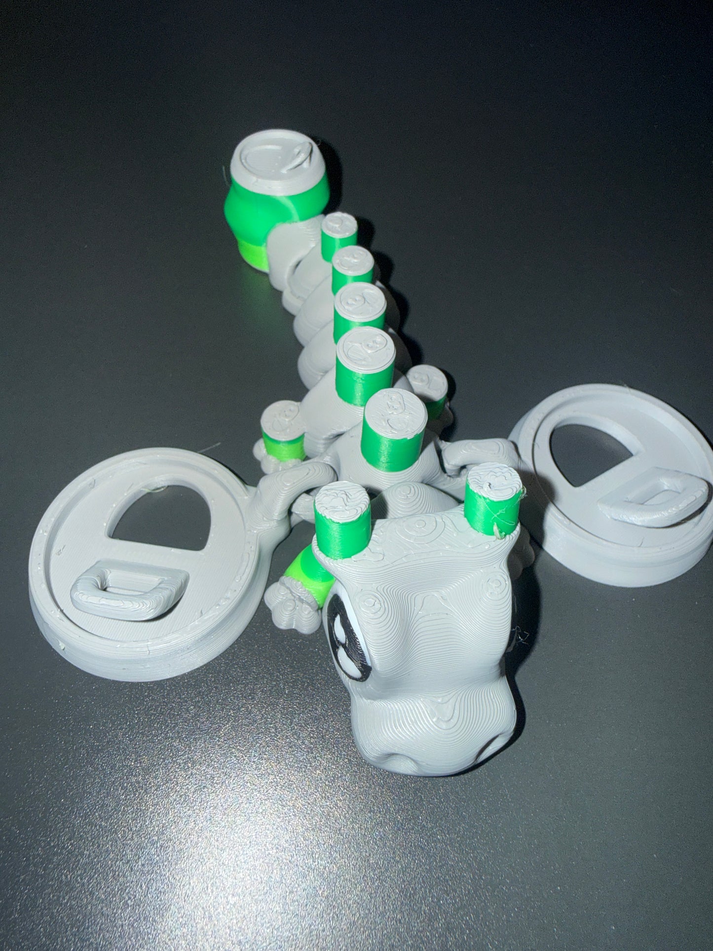 Soda can flexi dragon, unique and super fun to play with