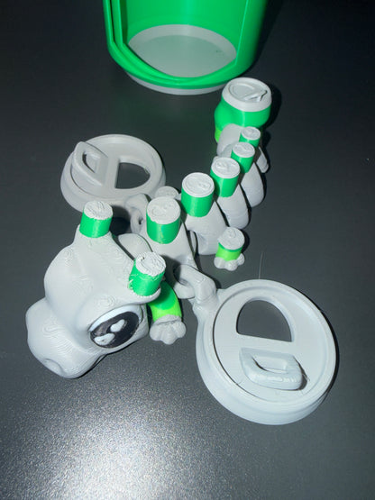 Soda can flexi dragon, unique and super fun to play with