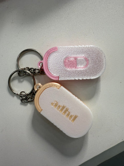 Pill box / containers for keyring. Portable medicine carrier