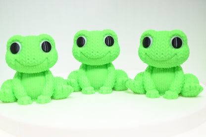 Best looking green knitted style frog - incredibly cute and friendly