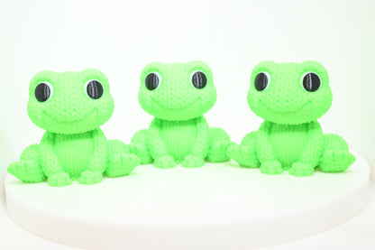 Best looking green knitted style frog - incredibly cute and friendly