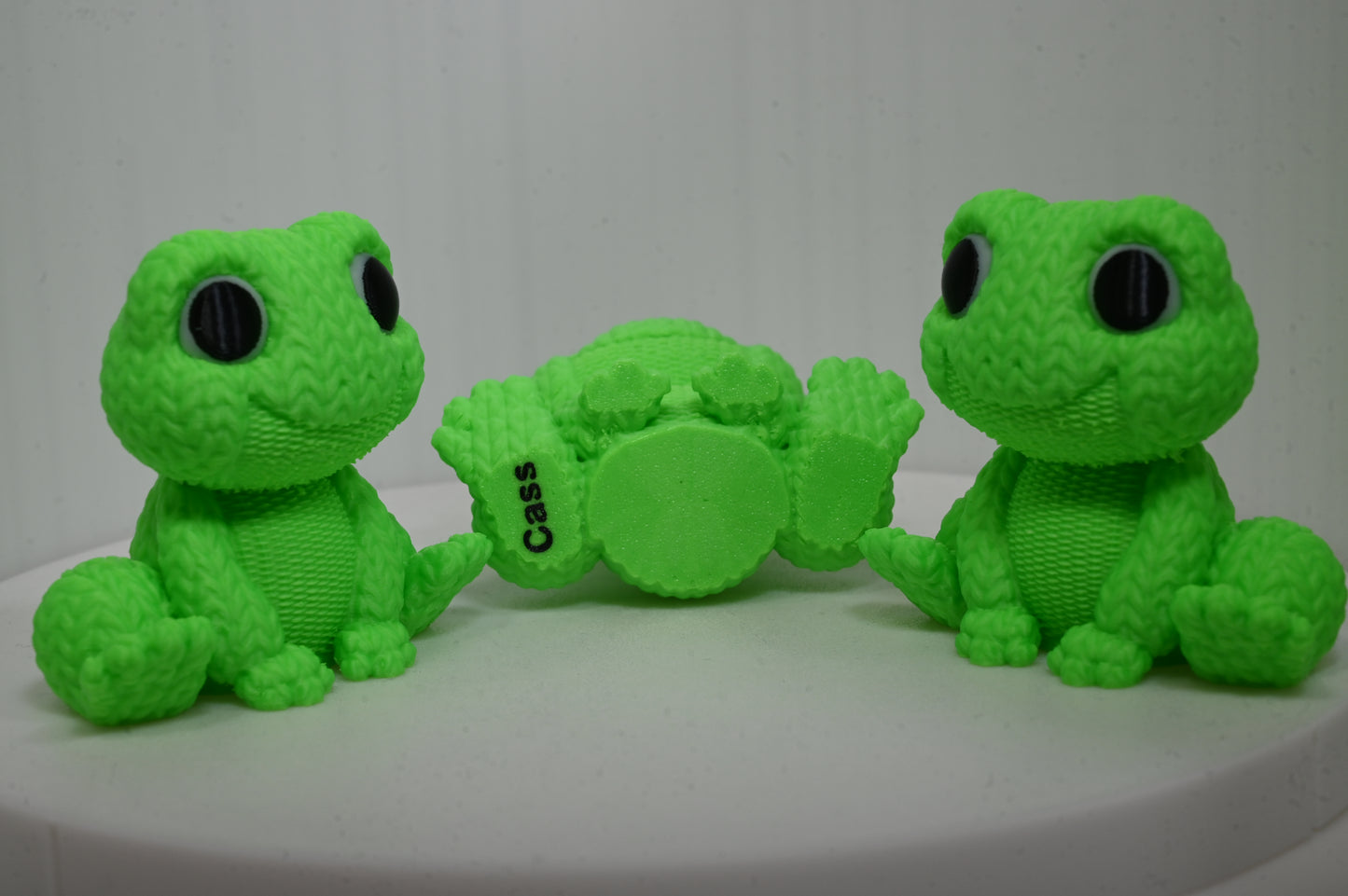 Best looking green knitted style frog - incredibly cute and friendly