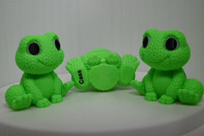 Best looking green knitted style frog - incredibly cute and friendly