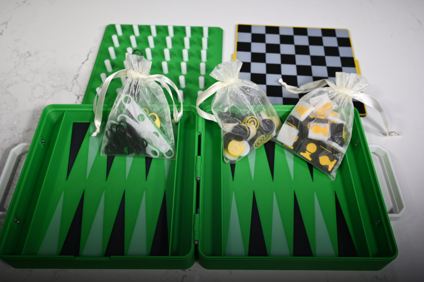 Travel board game case 4 in 1 fully self contained