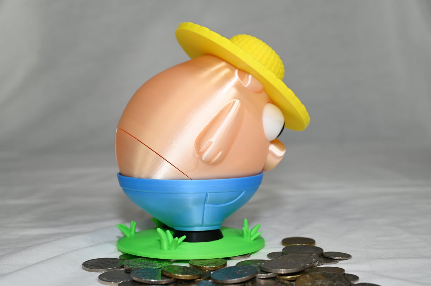 Farmer pig money box / piggy bank
