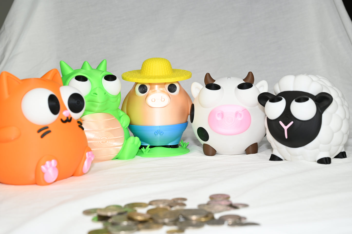 Farmer pig money box / piggy bank
