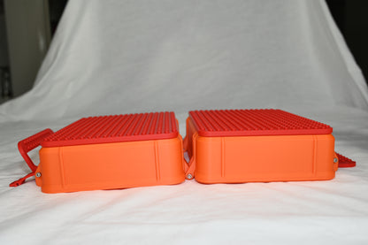 Building block portable carry case / play case. Lego compatible. Kids building block carry case turns into base for new creations