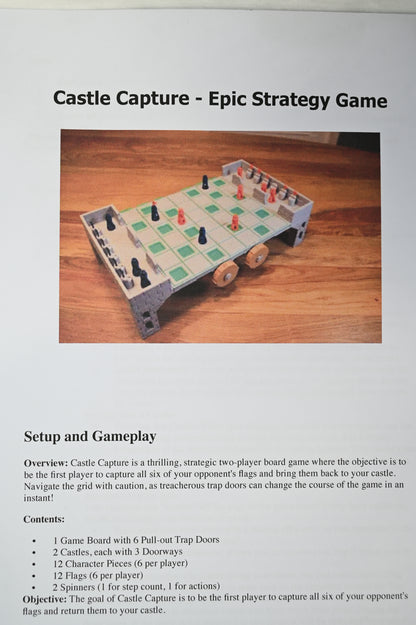 Castle capture desktop game / board game