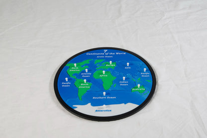 The 7 continents of the world puzzle. World Map. map puzzle game. educational map puzzle. early learning world map