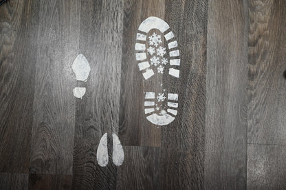 Christmas Footprint Stencils