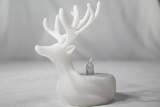 Christmas Reindeer Candle Light (Not for naked flame candle - Only use battery tea lights!) - Is Supplied with 1 x battery tealight
