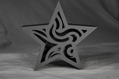 Christmas star with battery tealight candle